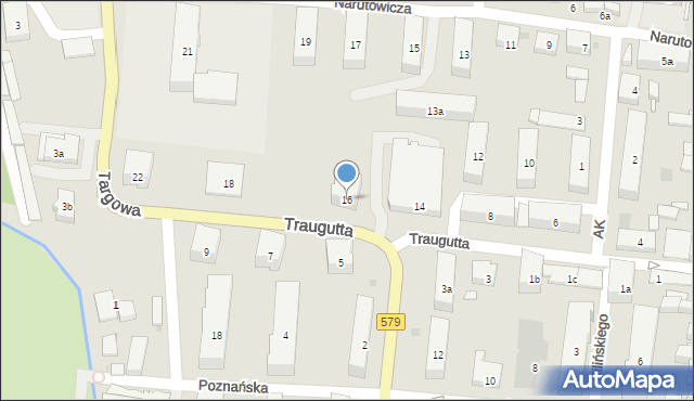 Błonie, Traugutta Romualda, gen., 16, mapa Błonie
