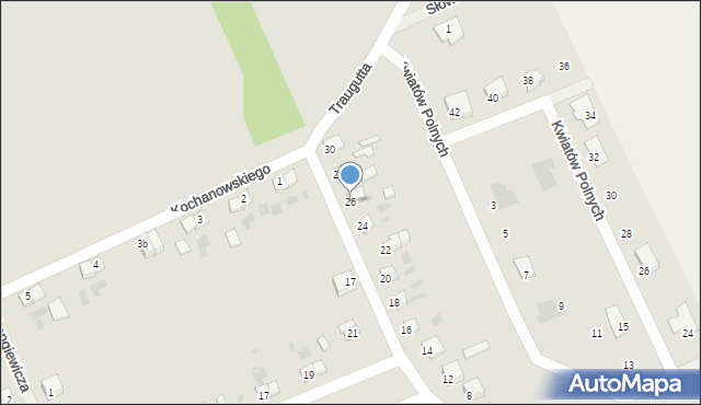 Bobolice, Traugutta Romualda, gen., 26, mapa Bobolice