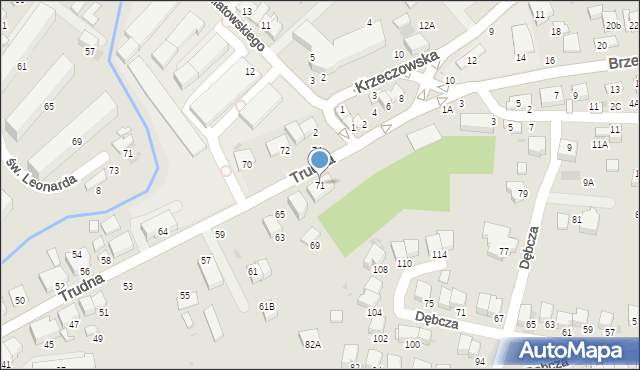 Bochnia, Trudna, 71, mapa Bochni