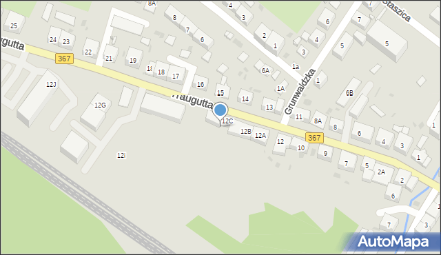 Boguszów-Gorce, Traugutta Romualda, gen., 12d, mapa Boguszów-Gorce
