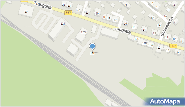 Boguszów-Gorce, Traugutta Romualda, gen., 12i, mapa Boguszów-Gorce