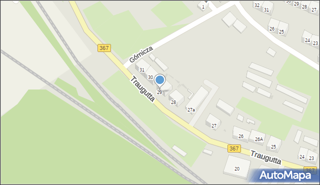 Boguszów-Gorce, Traugutta Romualda, gen., 29, mapa Boguszów-Gorce