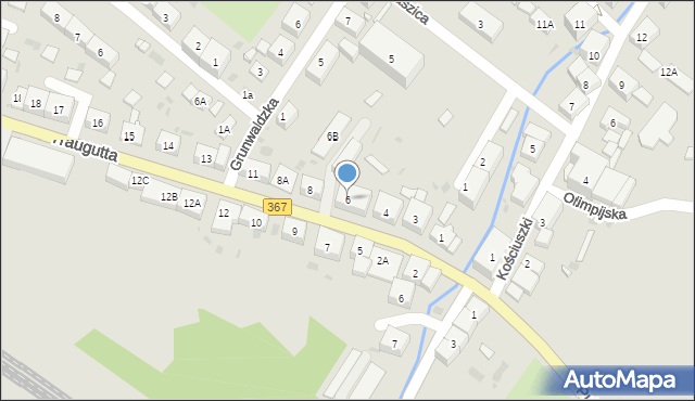 Boguszów-Gorce, Traugutta Romualda, gen., 6, mapa Boguszów-Gorce