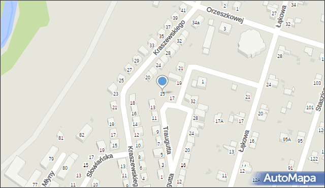 Bolesławiec, Traugutta Romualda, gen., 15, mapa Bolesławca