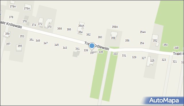 Borzęcin Duży, Trakt Królewski, 337, mapa Borzęcin Duży
