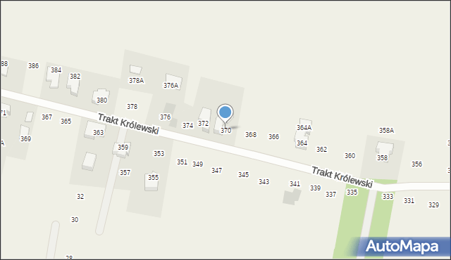 Borzęcin Duży, Trakt Królewski, 370, mapa Borzęcin Duży