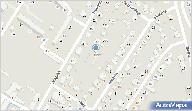 Braniewo, Traugutta Romualda, gen., 16A, mapa Braniewo