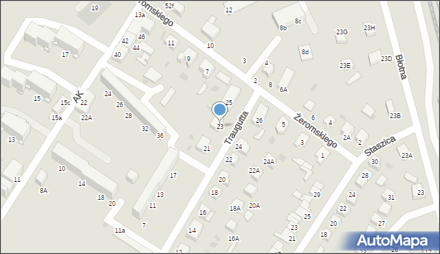 Braniewo, Traugutta Romualda, gen., 23, mapa Braniewo