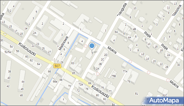 Braniewo, Traugutta Romualda, gen., 3, mapa Braniewo