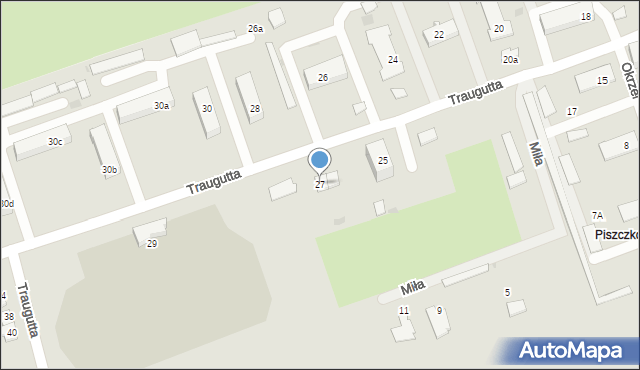 Brześć Kujawski, Traugutta Romualda, gen., 27, mapa Brześć Kujawski