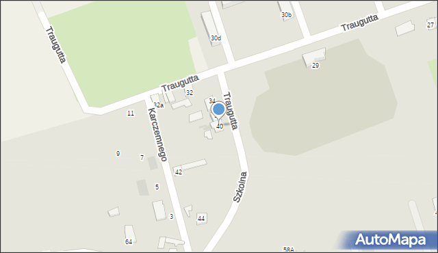 Brześć Kujawski, Traugutta Romualda, gen., 40, mapa Brześć Kujawski