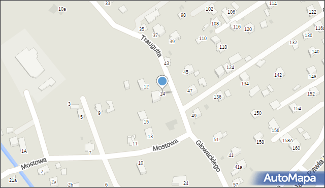 Brzozów, Traugutta Romualda, gen., 14, mapa Brzozów
