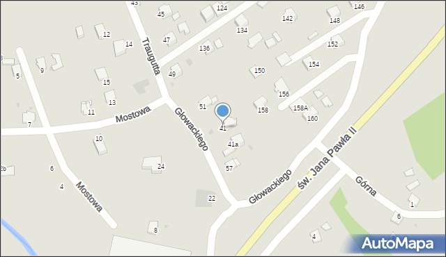 Brzozów, Traugutta Romualda, gen., 41, mapa Brzozów