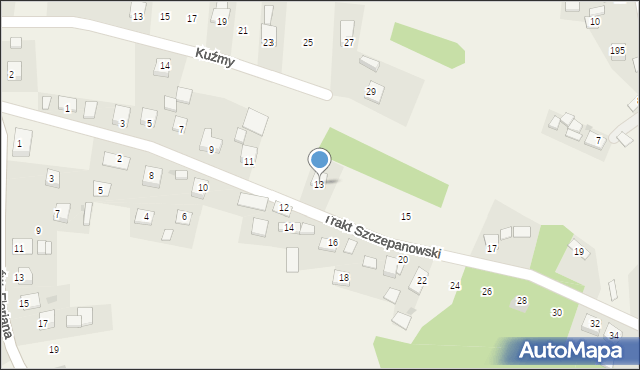 Bucze, Trakt Szczepanowski, 13, mapa Bucze