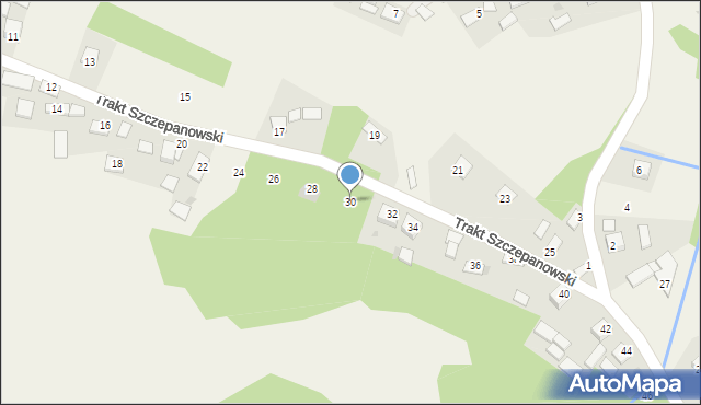Bucze, Trakt Szczepanowski, 30, mapa Bucze