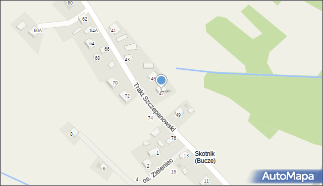Bucze, Trakt Szczepanowski, 47, mapa Bucze