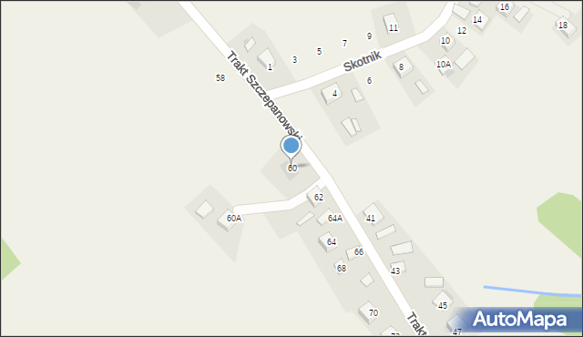 Bucze, Trakt Szczepanowski, 60, mapa Bucze