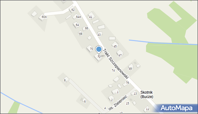 Bucze, Trakt Szczepanowski, 72, mapa Bucze