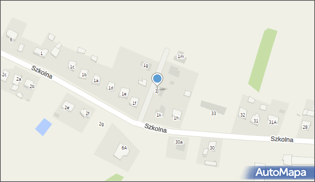 Budy, Tręby Nowe, 1j, mapa Budy