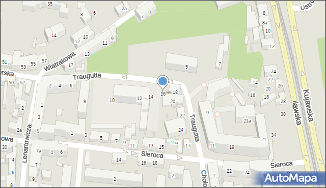 Bydgoszcz, Traugutta Romualda, gen., 16, mapa Bydgoszczy