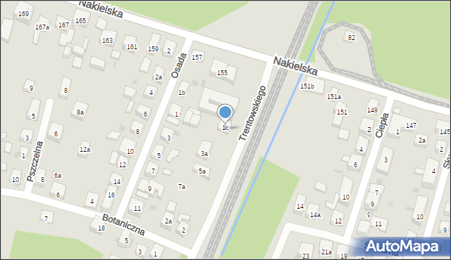 Bydgoszcz, Trentowskiego Bronisława, 1c, mapa Bydgoszczy