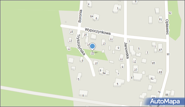 Bydgoszcz, Tryszczyńska, 12, mapa Bydgoszczy