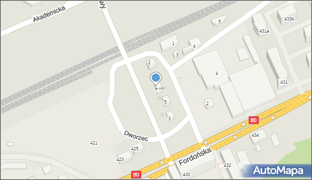 Bydgoszcz, Transportowa, 7, mapa Bydgoszczy