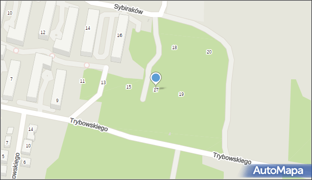 Bydgoszcz, Trybowskiego Zygmunta, ks., 17, mapa Bydgoszczy