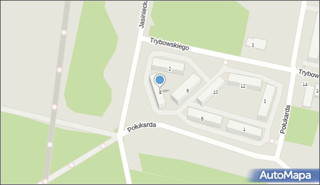 Bydgoszcz, Trybowskiego Zygmunta, ks., 4, mapa Bydgoszczy