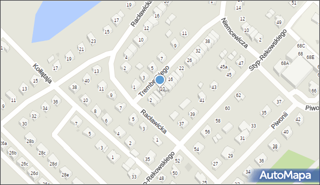 Bytów, Trembeckiego Stanisława, 8, mapa Bytów