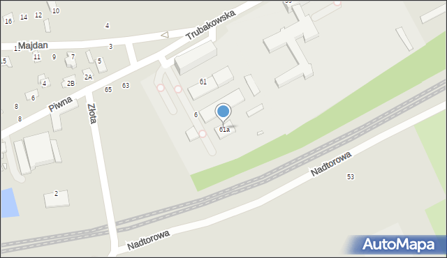 Chełm, Trubakowska, 61a, mapa Chełma