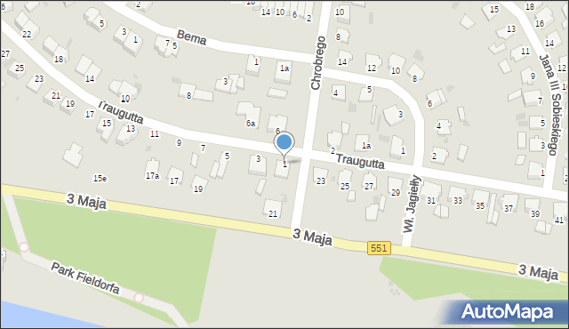 Chełmża, Traugutta Romualda, gen., 1, mapa Chełmża