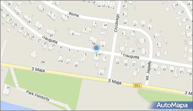 Chełmża, Traugutta Romualda, gen., 3, mapa Chełmża