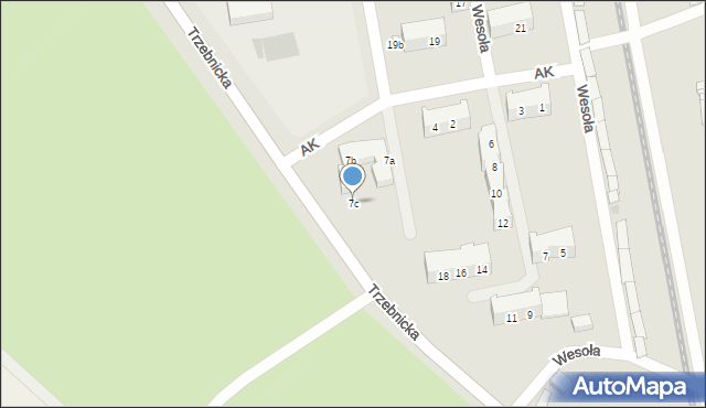Chocianów, Trzebnicka, 7c, mapa Chocianów