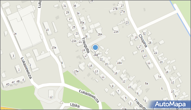 Chodzież, Traugutta Romualda, gen., 24a, mapa Chodzież