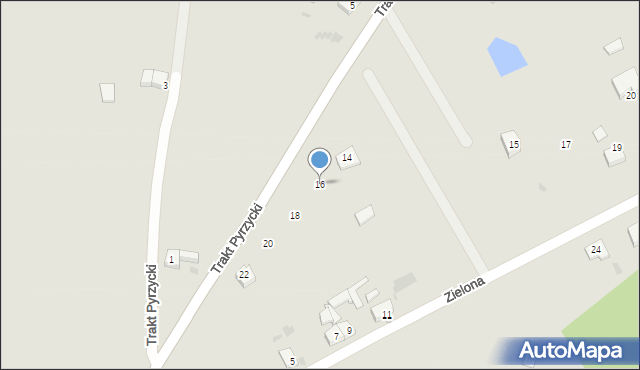 Chojna, Trakt Pyrzycki, 16, mapa Chojna