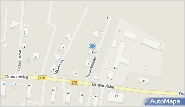 Choszczno, Truskawkowa, 3, mapa Choszczno