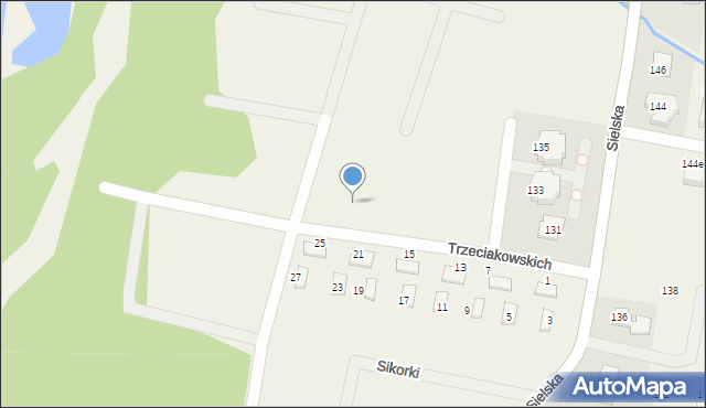 Chylice-Pólko, Trzeciakowskich Witolda i Zofii, 10, mapa Chylice-Pólko