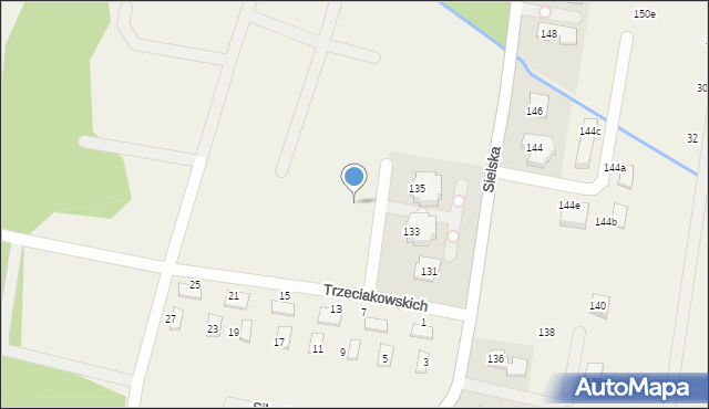 Chylice-Pólko, Trzeciakowskich Witolda i Zofii, 14, mapa Chylice-Pólko