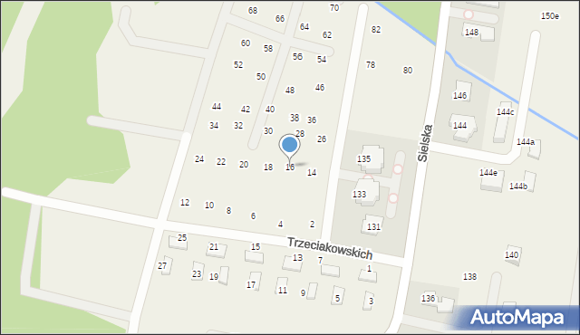 Chylice-Pólko, Trzeciakowskich Witolda i Zofii, 16, mapa Chylice-Pólko