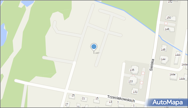 Chylice-Pólko, Trzeciakowskich Witolda i Zofii, 42, mapa Chylice-Pólko