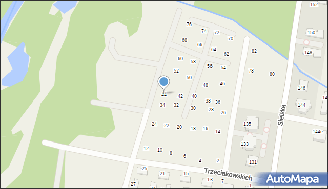 Chylice-Pólko, Trzeciakowskich Witolda i Zofii, 44, mapa Chylice-Pólko