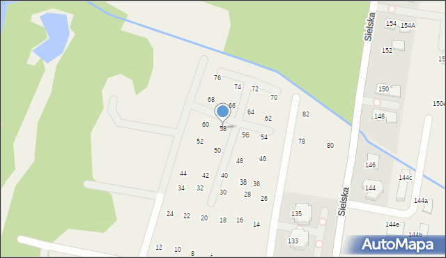 Chylice-Pólko, Trzeciakowskich Witolda i Zofii, 58, mapa Chylice-Pólko