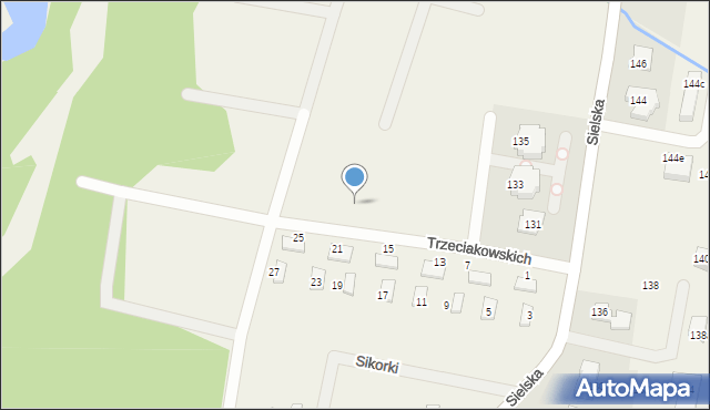 Chylice-Pólko, Trzeciakowskich Witolda i Zofii, 8, mapa Chylice-Pólko