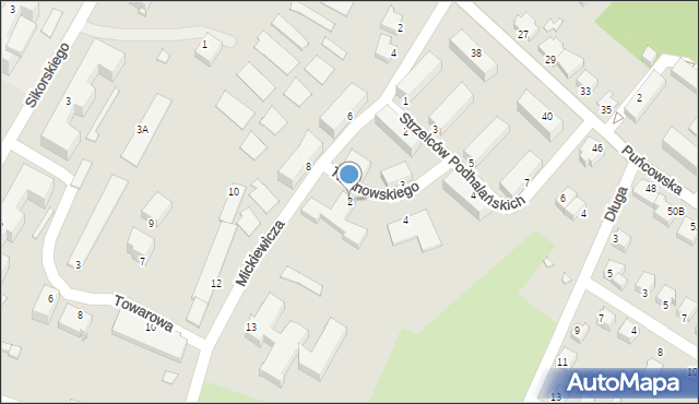 Cieszyn, Trzanowskiego Jerzego, ks., 2, mapa Cieszyna