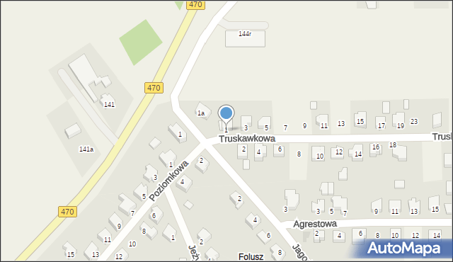 Cisew, Truskawkowa, 1, mapa Cisew