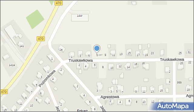 Cisew, Truskawkowa, 7, mapa Cisew