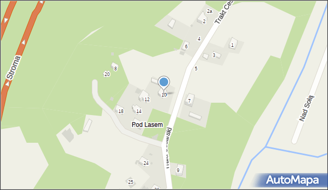 Cisiec, Trakt Cesarski, 10, mapa Cisiec