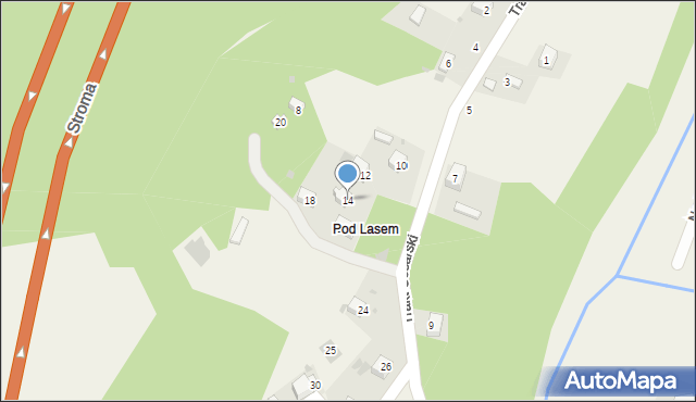 Cisiec, Trakt Cesarski, 14, mapa Cisiec