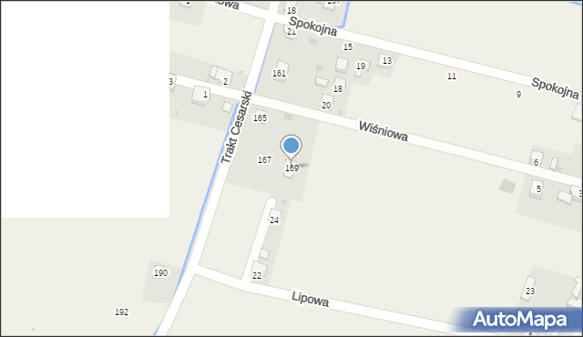 Cisiec, Trakt Cesarski, 169, mapa Cisiec